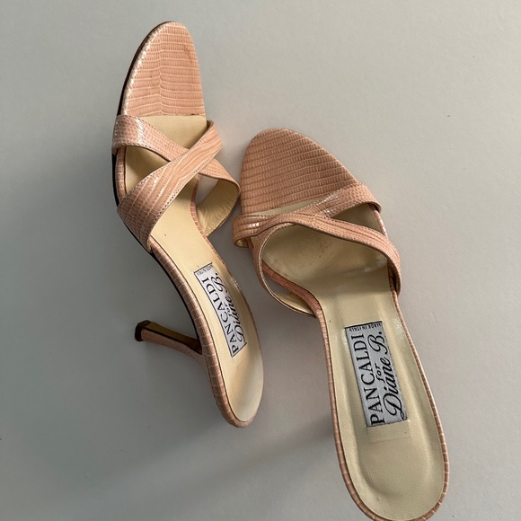 Pancaldi for Diane B Pink Texture Heels‎ - Size 8. - Picture 1 of 9